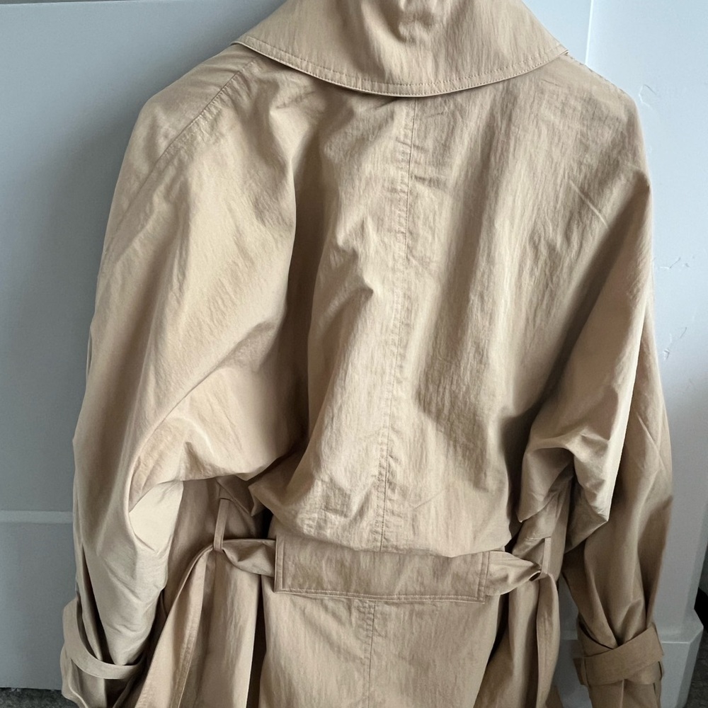 NWT Bernardo Tan Trench Coat xs crsip khaki color - Picture 10 of 10